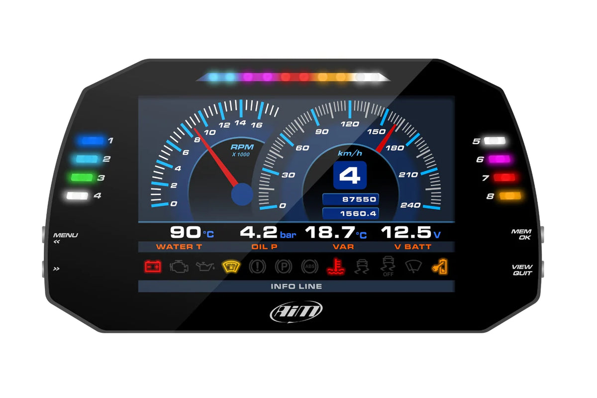 AiM Sports MXG 1.2 Strada Large Color TFT Dash – East Street Racing