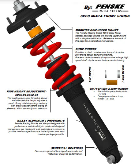 ESR Spec Miata Suspension Kit - (1990-2005; Shocks Only; Pre-Assembled ...